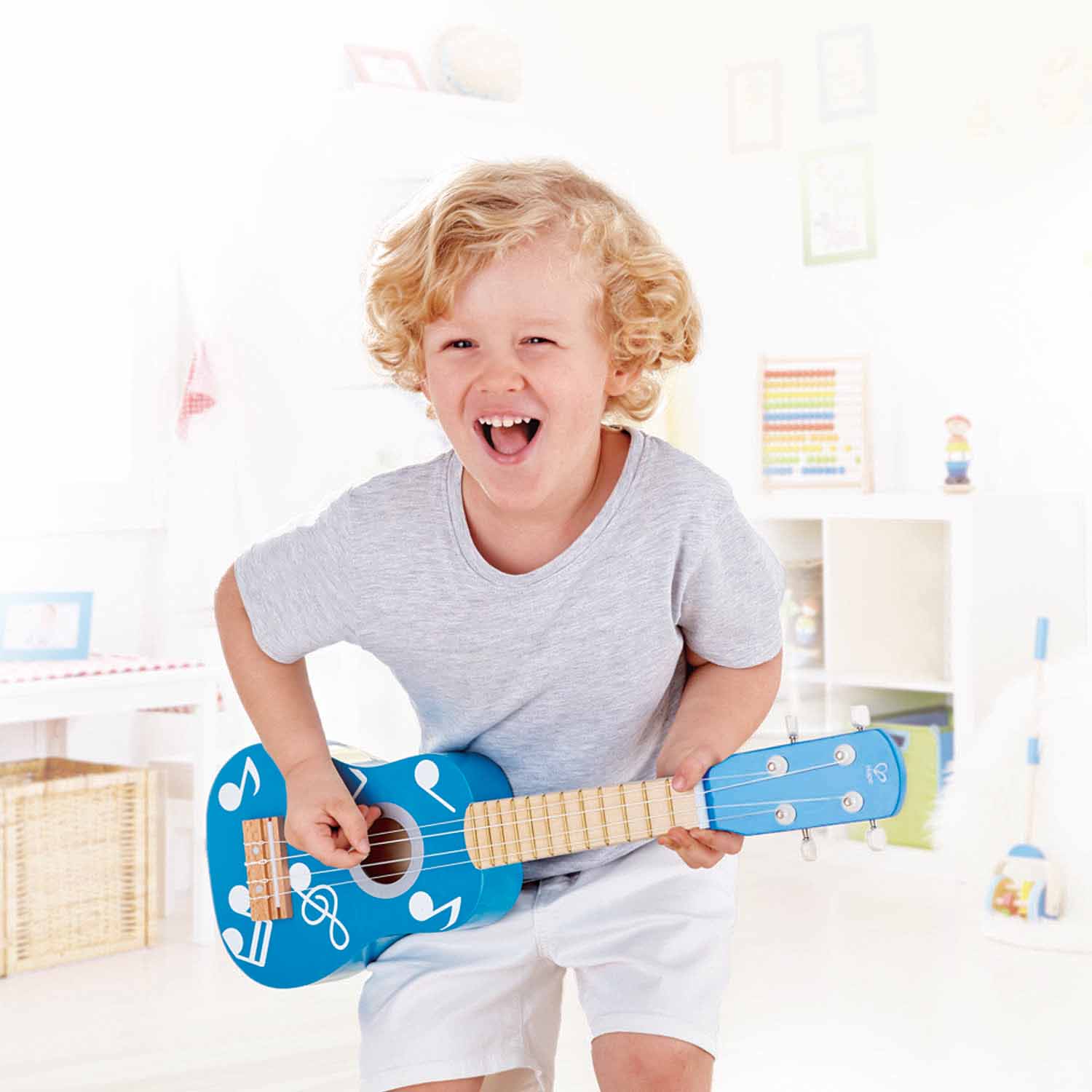 Hape-Rock Star Ukulele - Blue-E0604-Legacy Toys