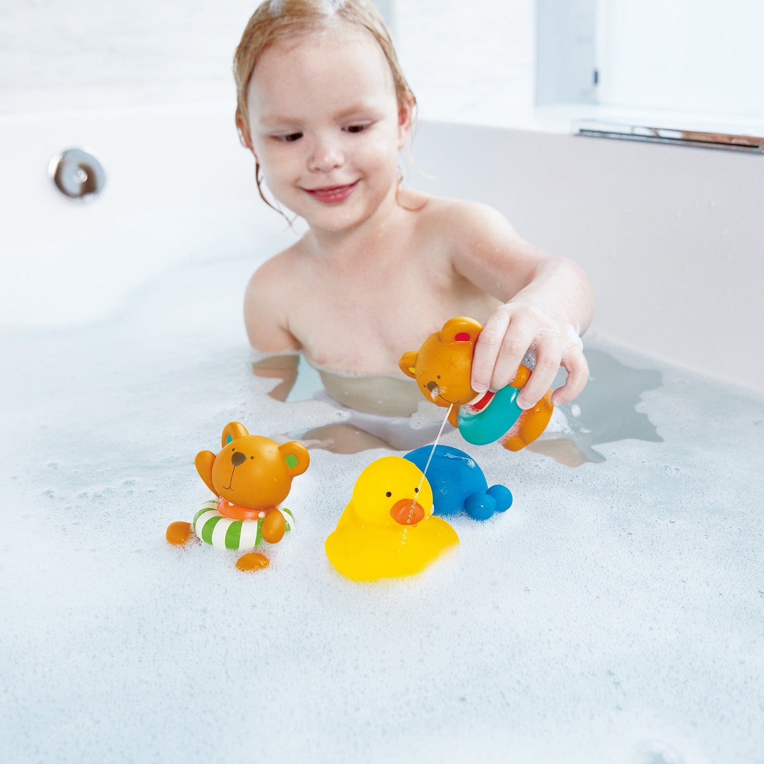 Hape-Swimmer Teddy Wind-Up Toy-E0204-Legacy Toys