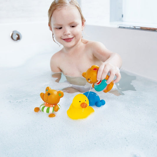 Hape-Swimmer Teddy Wind-Up Toy-E0204-Legacy Toys