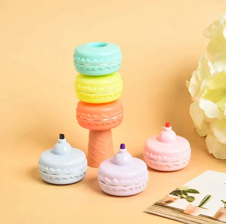IDAKO-5 Color Macaroon Fluorescent Highlighter-ID129-Legacy Toys