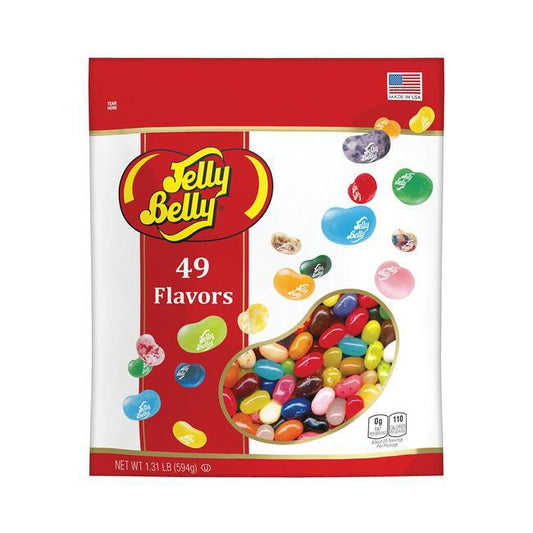 Jelly Belly-49 Assorted Jelly Bean Flavors 1.31 lb Pouch Bag-83780-Legacy Toys
