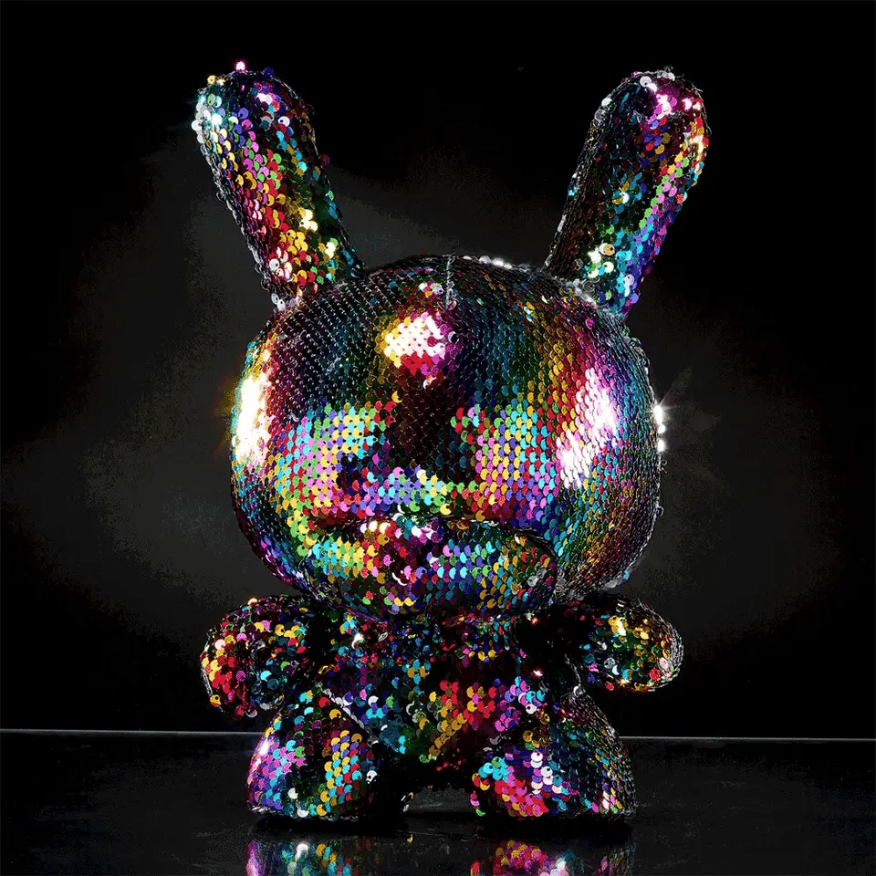 Kid Robot-Flippin Rainbows 13" Plush Dunny by Kidrobot-KR17799-Legacy Toys