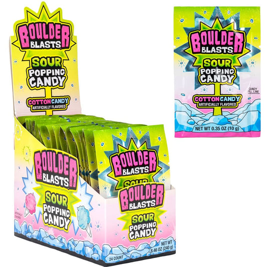 Koko's-Boulder Blast Sour Cotton Candy Popping Candy - Single-62586-Legacy Toys