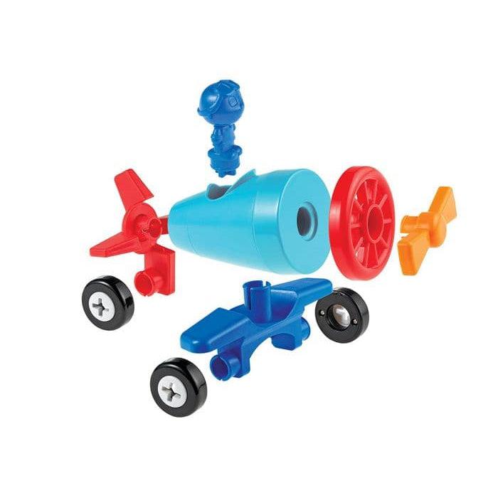Learning Resources-1-2-3 Build It! Car-Plane-Boat-2840-Legacy Toys