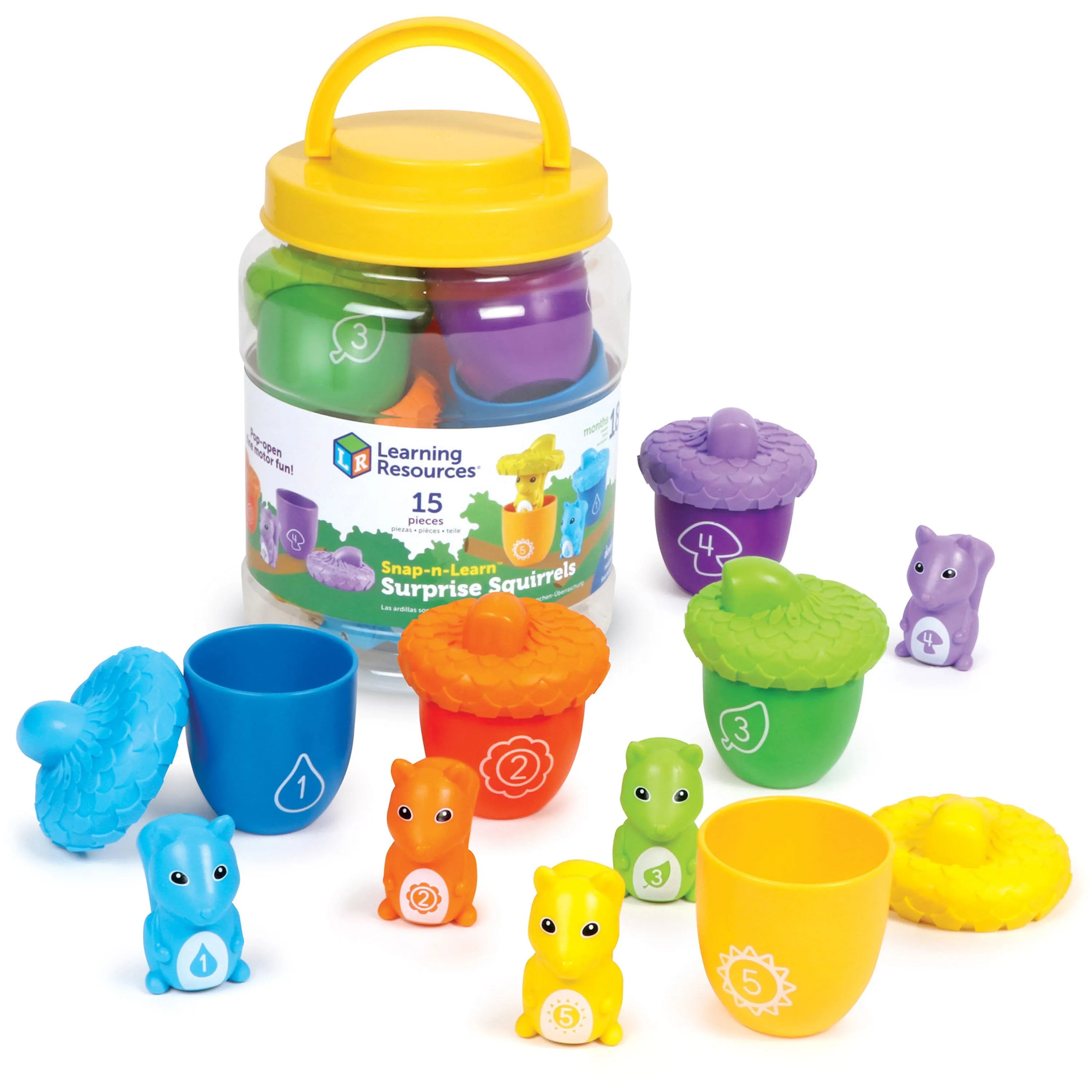 Learning Resources-Snap-n-Learn Surprise Squirrels-LER6723-Legacy Toys