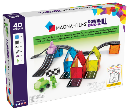 Magna-Tiles-Magna-Tiles Downhill Duo 40 Pieces-23840-Legacy Toys