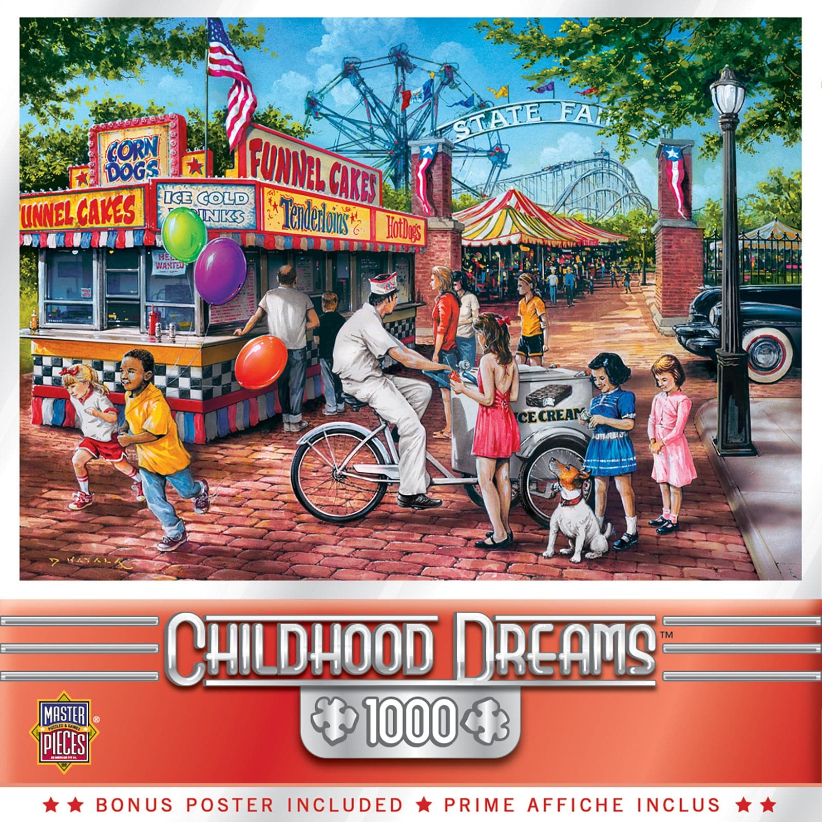 MasterPieces-Childhood Dreams - Summer Carnival - 1000 Piece Puzzle-72036-Legacy Toys