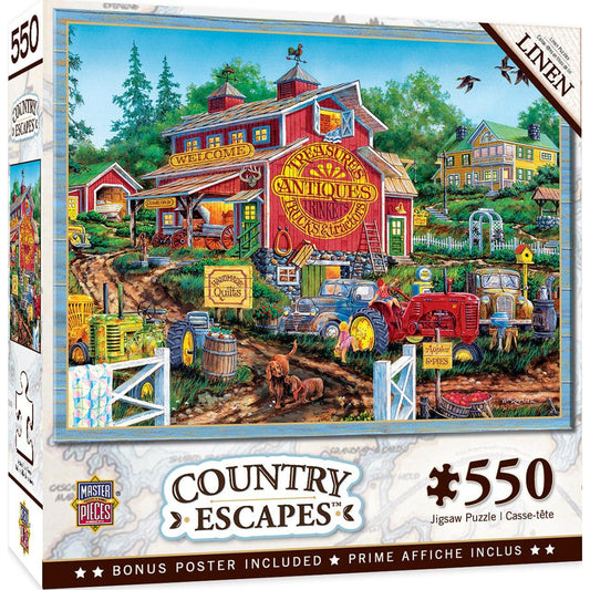 MasterPieces-Country Escapes - Antique Barn - 550 Piece Puzzle-31931-Legacy Toys