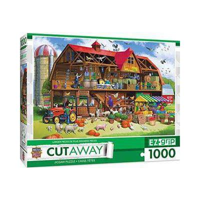 MasterPieces-Cutaways - Family Barn - 1000 Piece EZGrip Puzzle-71966-Legacy Toys