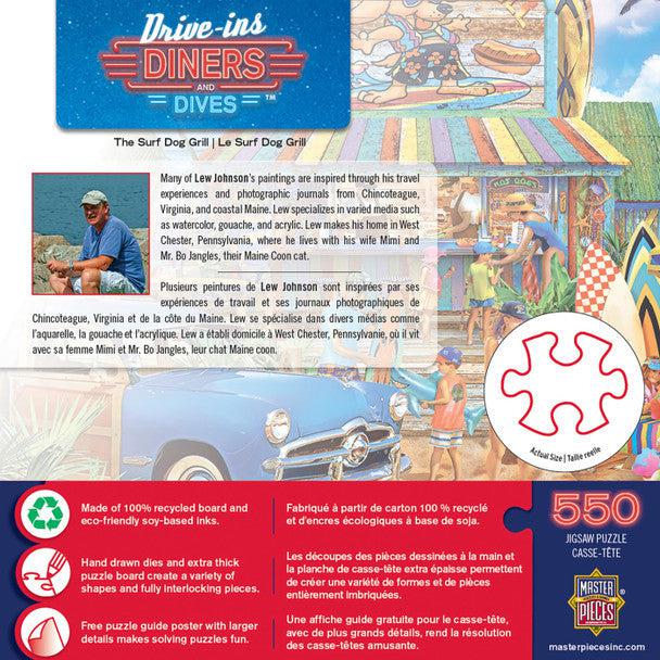 MasterPieces-Drive-Ins, Diners, and Dives - The Surf Dog Grill - 550 Piece Puzzle-32247-Legacy Toys