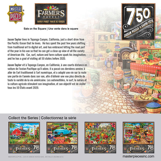 MasterPieces-Farmer's Market - Sale on the Square - 750 Piece Puzzle-31996-Legacy Toys