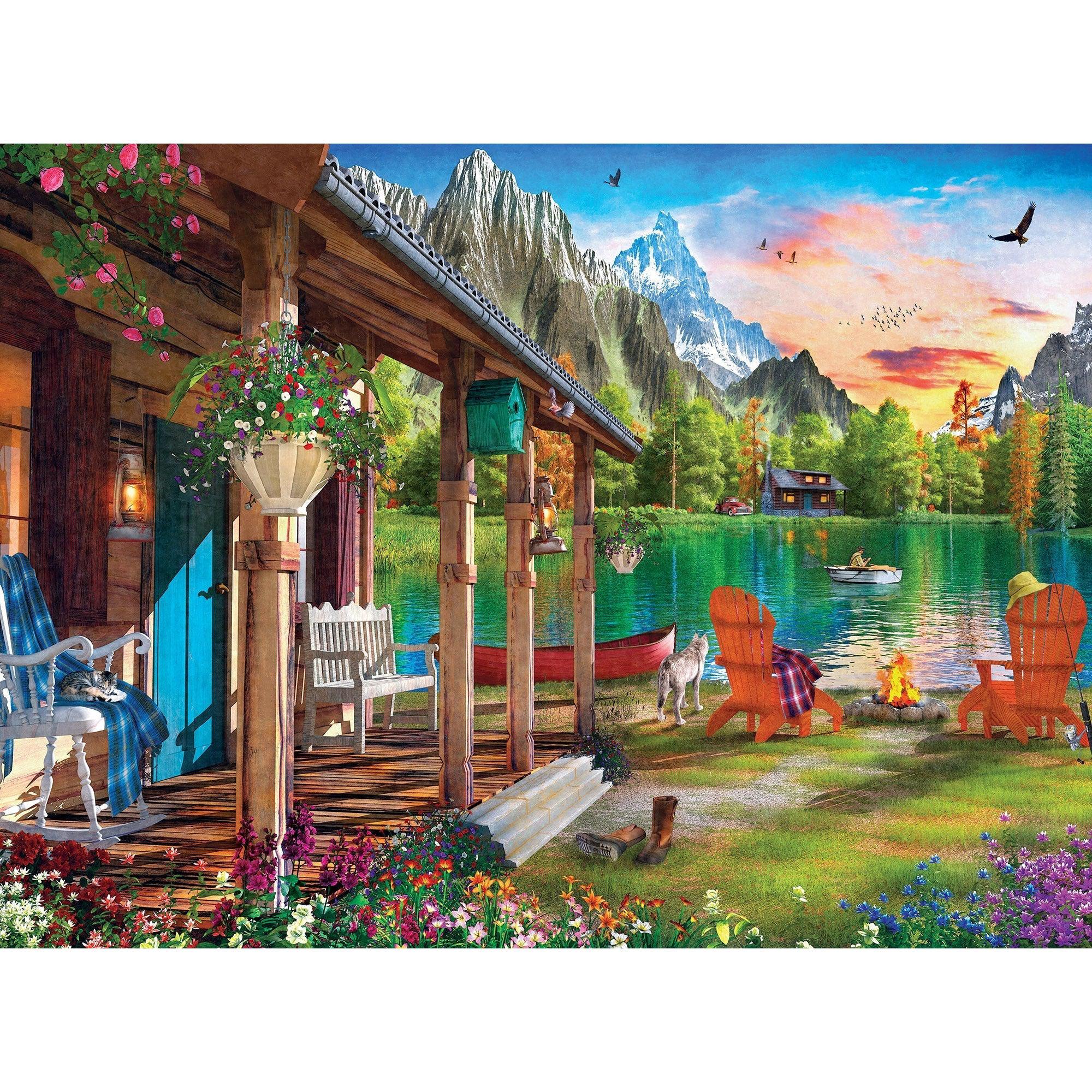 MasterPieces-Great Outdoors - Assortment - 500 Piece Puzzle-82225-Evening on the Lake-Legacy Toys