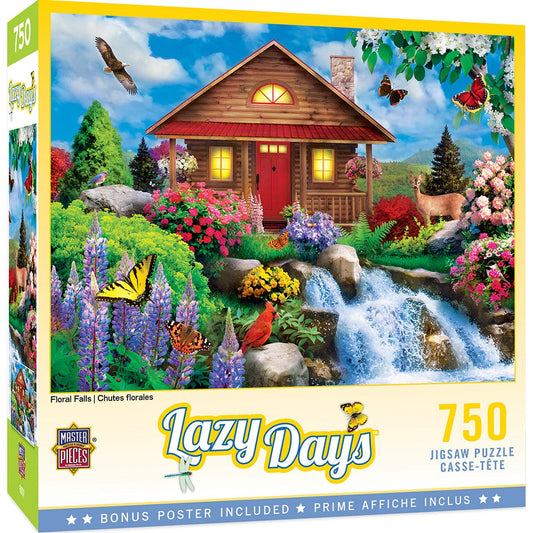 MasterPieces-Lazy Days - Floral Falls - 750 Piece Puzzle-32162-Legacy Toys