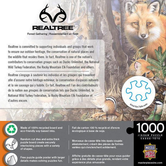 MasterPieces-Realtree - Forest Gathering - 1000 Piece Puzzle-72033-Legacy Toys