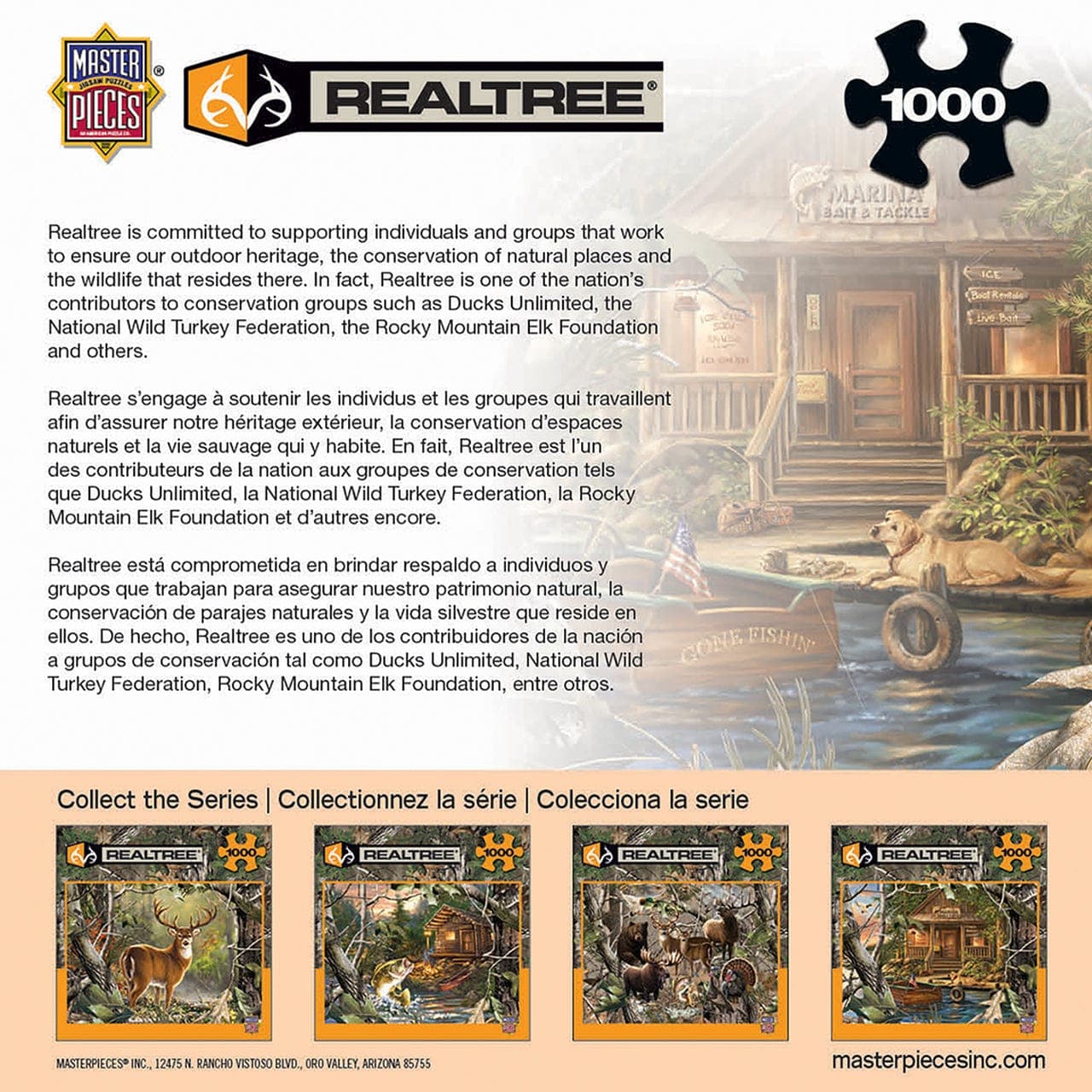 MasterPieces-Realtree - Gone Fishing - 1000 Piece Puzzle-71754-Legacy Toys