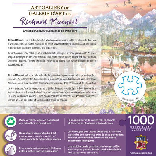 MasterPieces-Richard Macneil Art Gallery - Grandpa's Getaway - 1000 Piece Puzzle-72271-Legacy Toys
