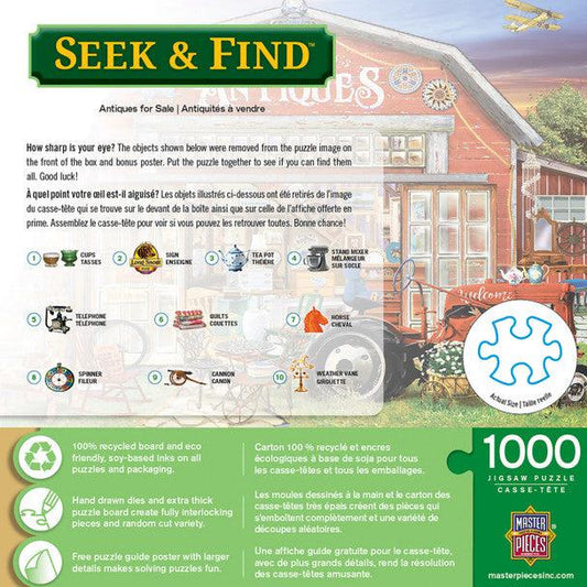 MasterPieces-Seek & Find - Antiques for Sale - 1000 Piece Puzzle-72003-Legacy Toys