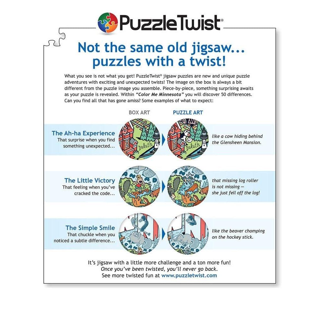 Maynards-Puzzle Twist - Color Me Minnesota - 1,000 Piece Puzzle-10155-Legacy Toys