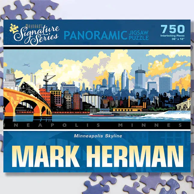 Maynards-Puzzle Twist - Minneapolis Skyline - 750 Piece Puzzle-20005-Legacy Toys