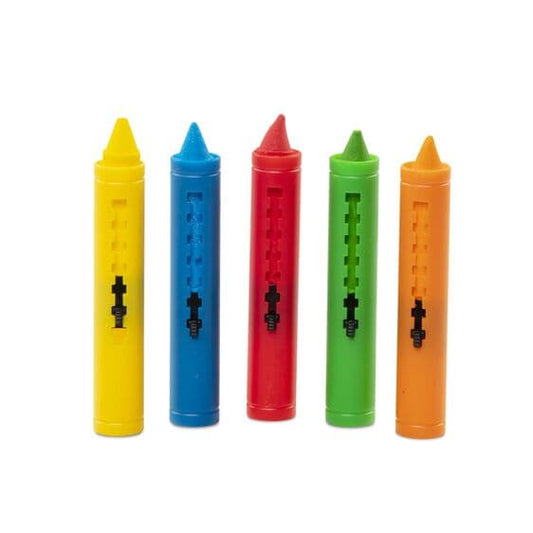 Melissa & Doug-Learning Mat Wipe Off Crayons - 5 Colors-4279-Legacy Toys