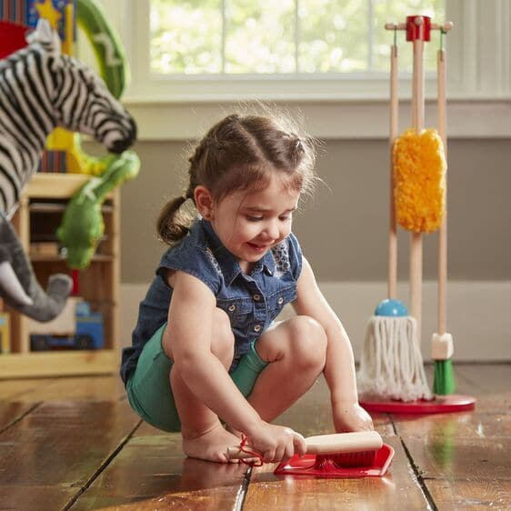 Melissa & Doug-Let's Play House! Dust, Sweep & Mop Play Set-8600MD-Legacy Toys