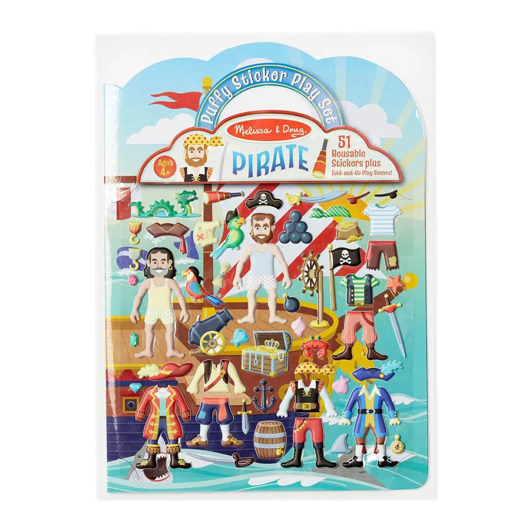Melissa & Doug-Reusable Puffy Sticker Play Set-9102-Pirate-Legacy Toys