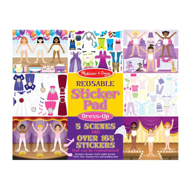 Melissa & Doug-Reusable Sticker Pad - Dress-Up-4198-Legacy Toys