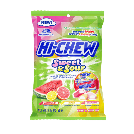 Morinaga-Hi-Chew Bag Sweet & Sour Mix - 3.17 oz. Peg Bag-45120-Legacy Toys