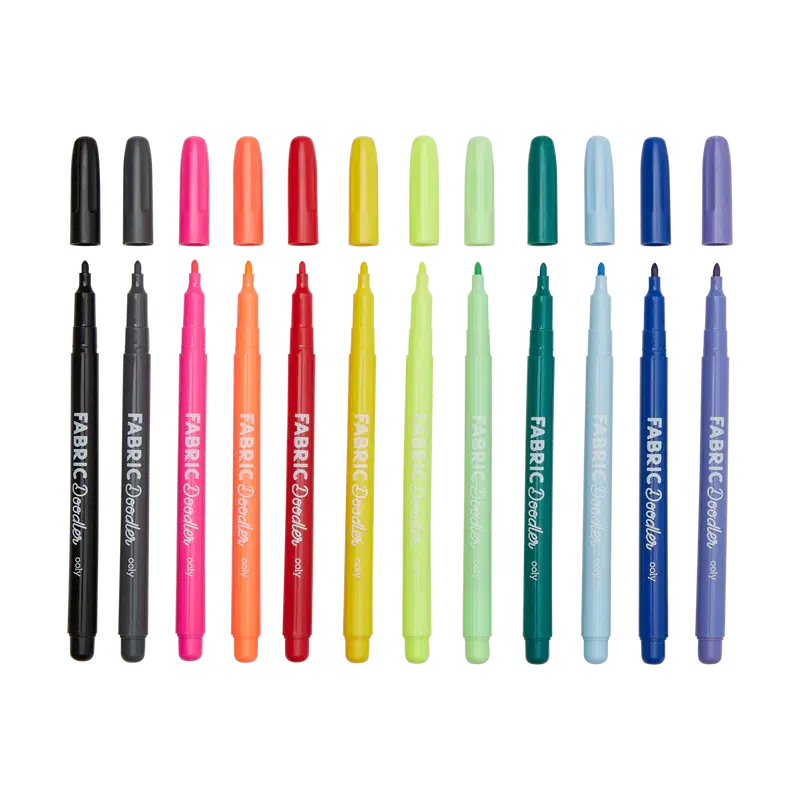 Ooly-Fabric Doodlers Markers - Set of 12-130-102-Legacy Toys