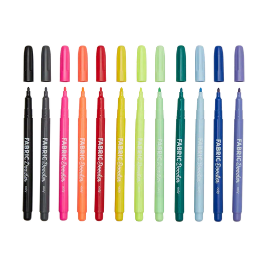 Ooly-Fabric Doodlers Markers - Set of 12-130-102-Legacy Toys