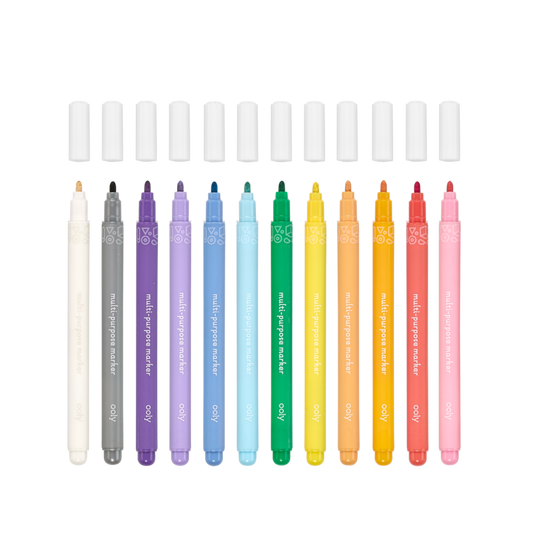 Ooly-Marvelous Multi-Purpose Paint Markers Set Of 12-OOL-130-086-Legacy Toys