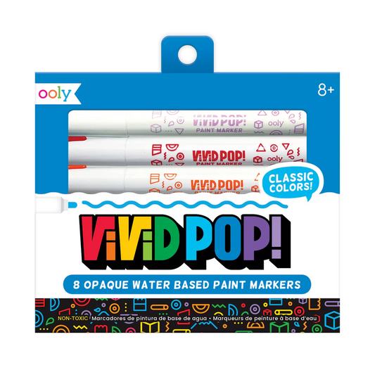 Ooly-Vivid Pop! Water Based Paint Markers - Set of 8-130-110-Legacy Toys