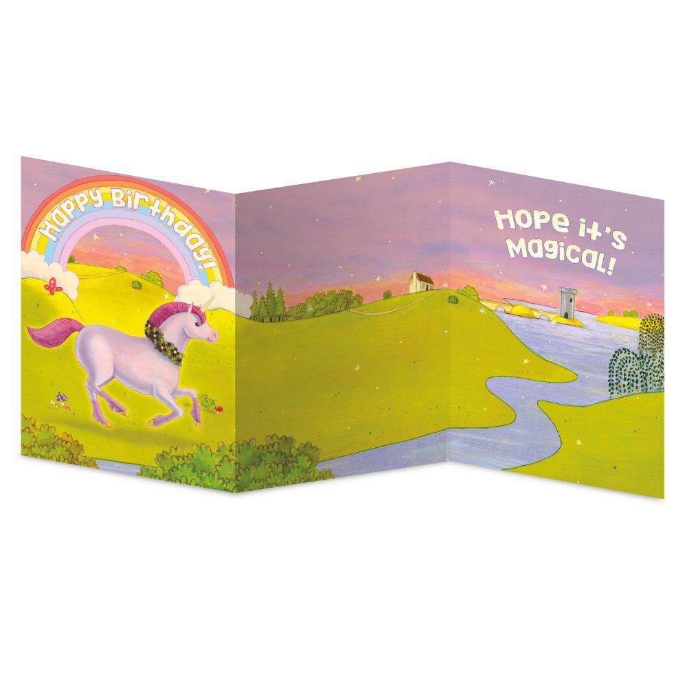 Peaceable Kingdom-Decorate You Own Sticker Card - Rainbow Unicorn-6000ST-Legacy Toys
