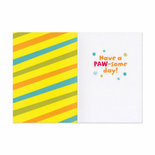 Peaceable Kingdom-Glitter Dog with Party Hat Birthday Card-11495-Legacy Toys