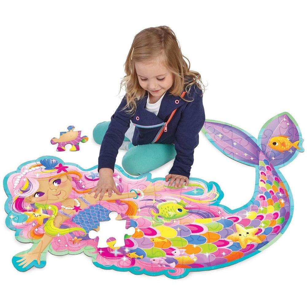 Peaceable Kingdom-Magical Mermaid Floor Puzzle 41 Pieces-PZ18-Legacy Toys