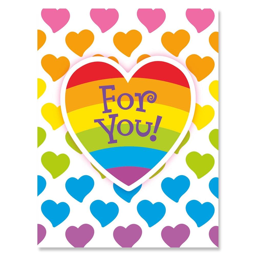 Peaceable Kingdom-Mini Card Enclosures-11012-Rainbow Hearts-Legacy Toys