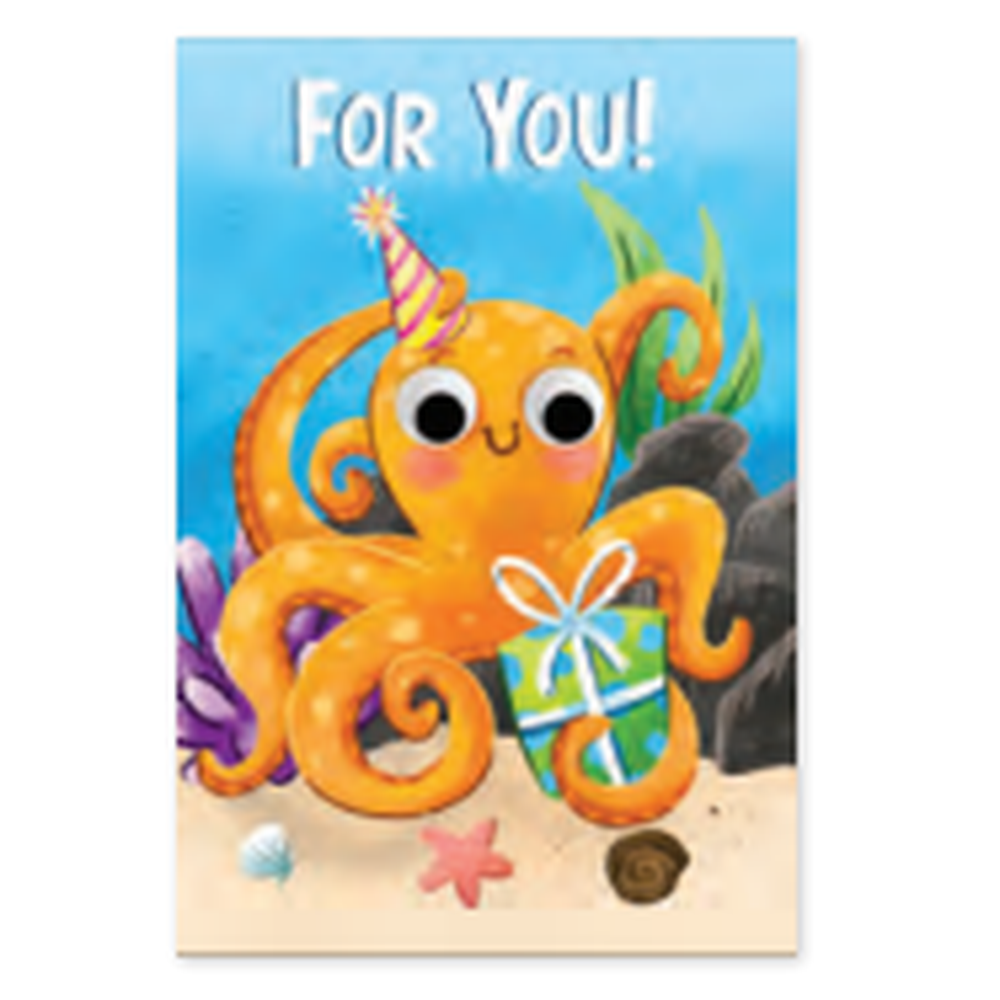 Peaceable Kingdom-Mini Card Enclosures-11016-Octopus Googly Eye-Legacy Toys