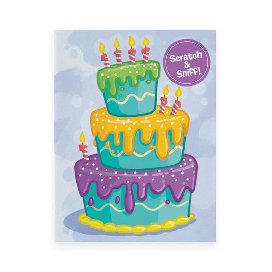 Peaceable Kingdom-Mini Card Enclosures-PK11013-Funky Cake Scratch & Sniff-Legacy Toys