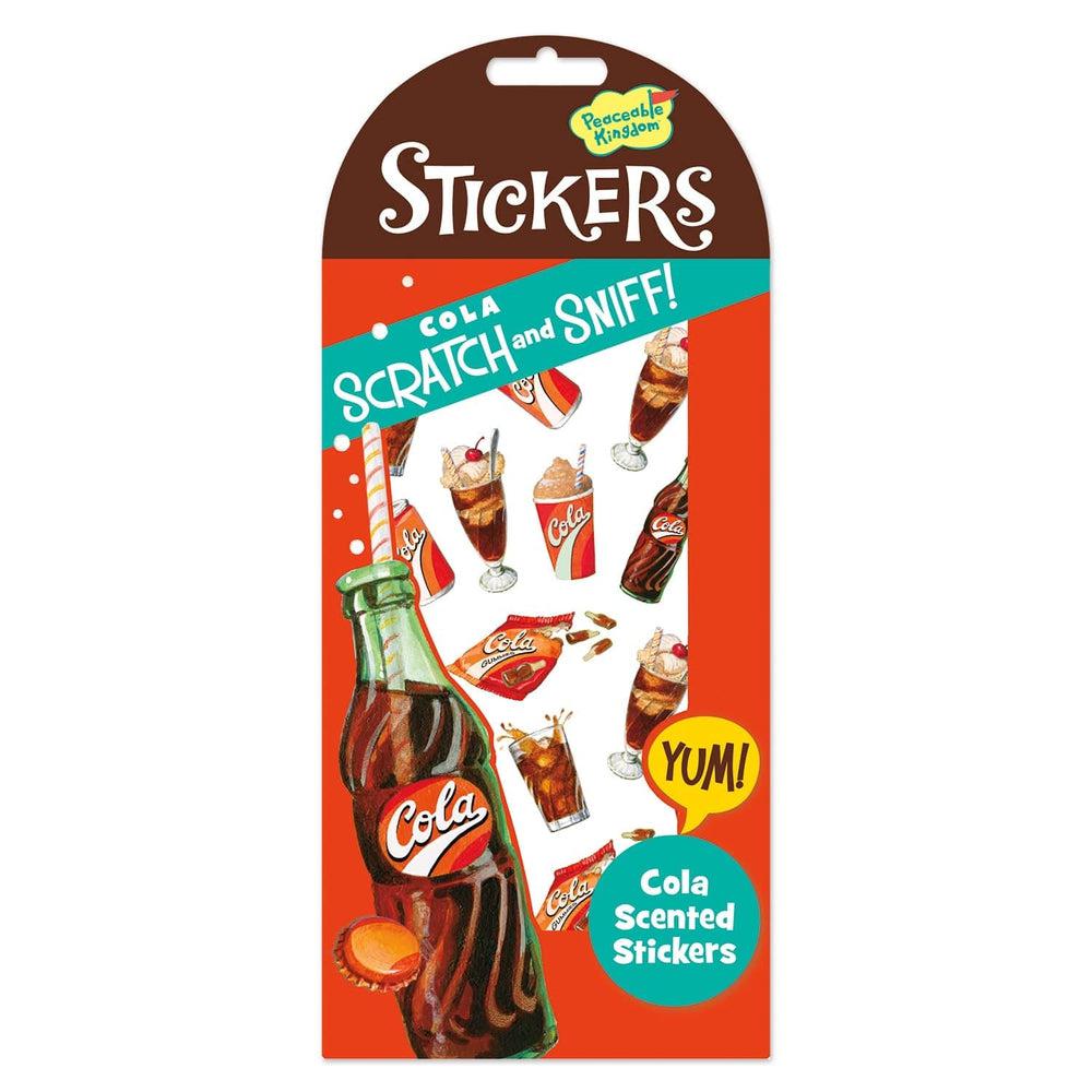Peaceable Kingdom-Scratch and Sniff Sticker Pack-STK104-Cola-Legacy Toys