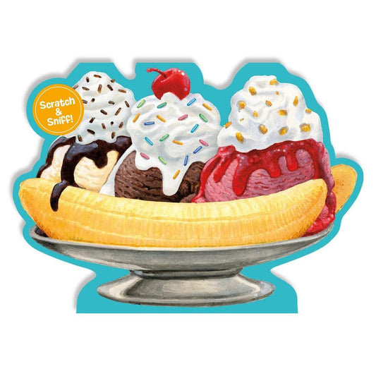Peaceable Kingdom-Scratch & Sniff Birthday Card - Banana Split-5462SS-Legacy Toys