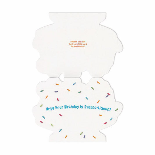 Peaceable Kingdom-Scratch & Sniff Birthday Card - Banana Split-5462SS-Legacy Toys