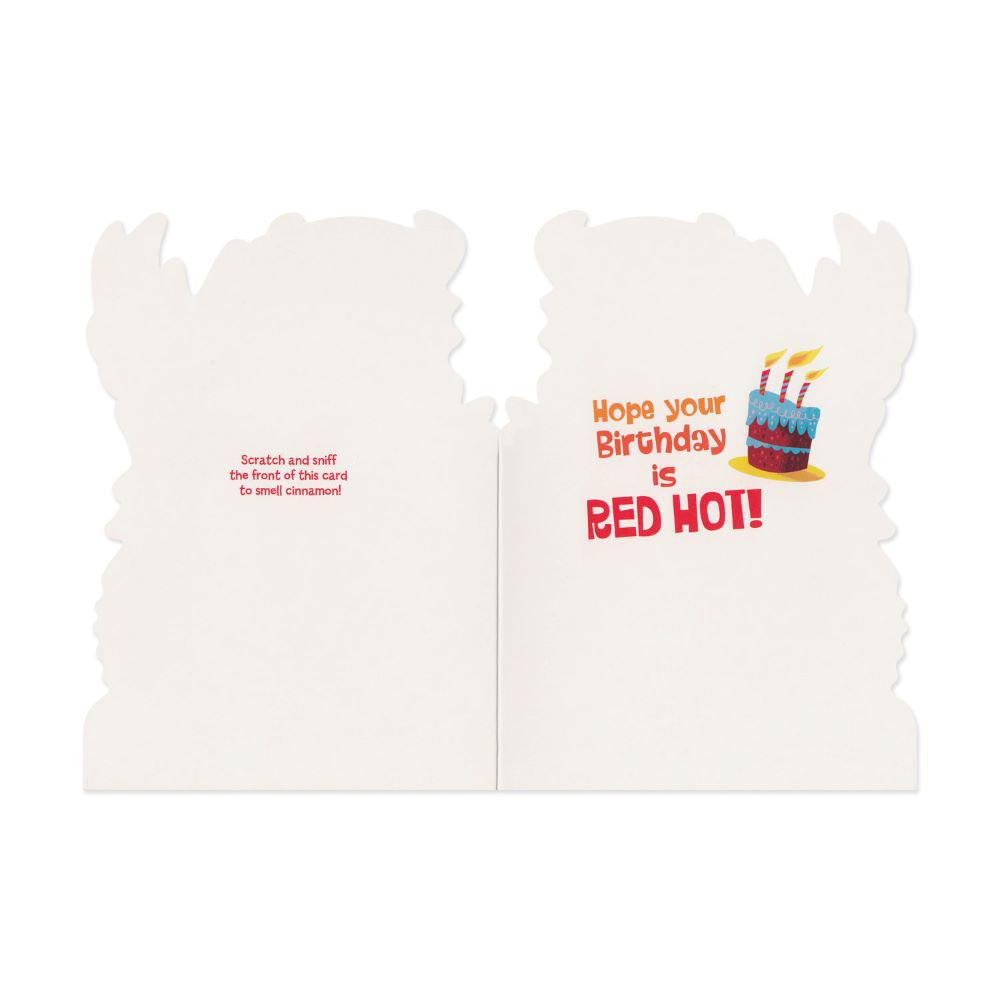 Peaceable Kingdom-Scratch & Sniff Birthday Card - Fire Breathing Dragon-11226-Legacy Toys