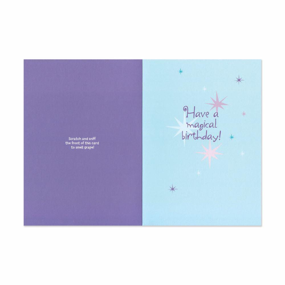 Peaceable Kingdom-Scratch & Sniff Birthday Card - Grape Unicorn-11227-Legacy Toys