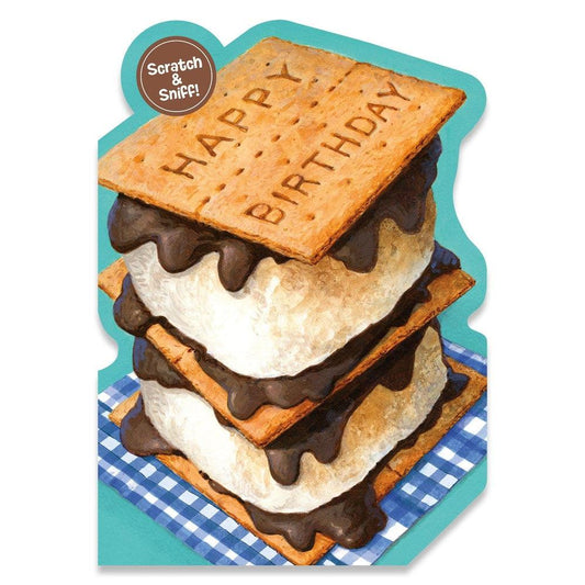 Peaceable Kingdom-Scratch & Sniff Birthday Card - Smore's-5783SS-Legacy Toys