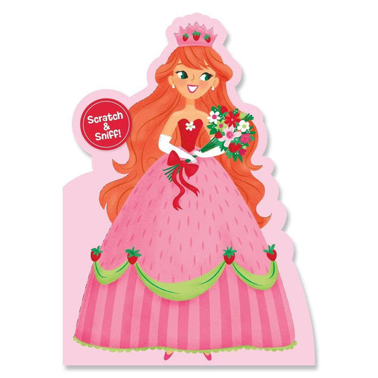 Peaceable Kingdom-Scratch & Sniff Birthday Card - Strawberry Princess Birthday-11220-Legacy Toys