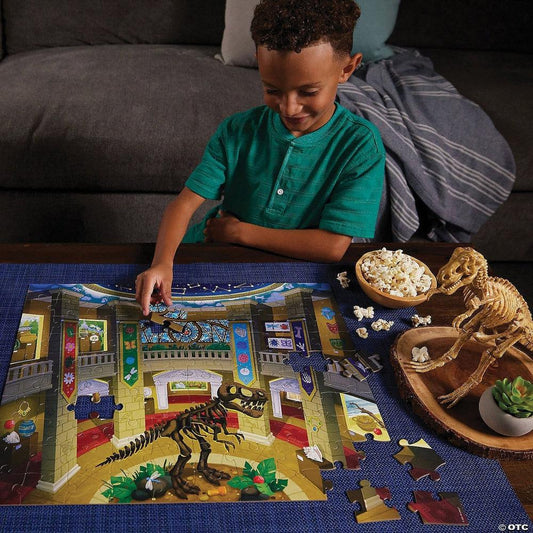 Peaceable Kingdom-Seek and Find Glow Puzzle - Museum at Midnight-PZ35-Legacy Toys