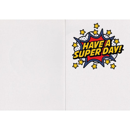 Peaceable Kingdom-Super Hero Foil Birthday Card-11091-Legacy Toys
