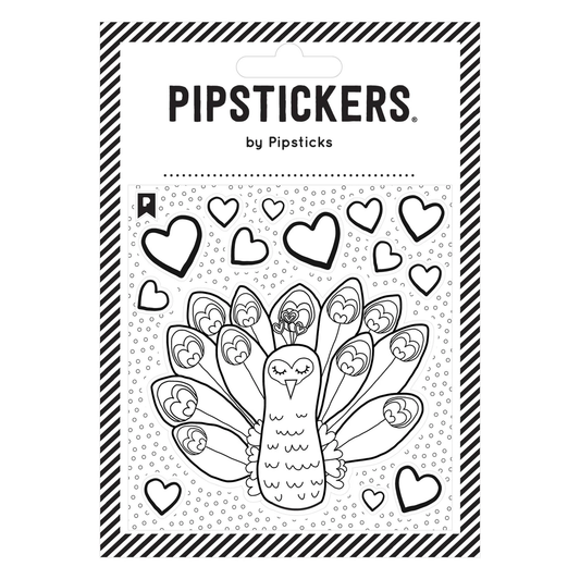 Pipsticks-Pipsticks - Stickers Color In Peacock-AS000402-Legacy Toys
