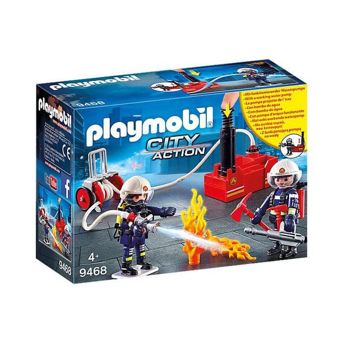 Playmobil-City Action - Firefighters with Water Pump-9468-Legacy Toys