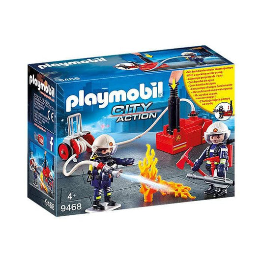 Playmobil-City Action - Firefighters with Water Pump-9468-Legacy Toys